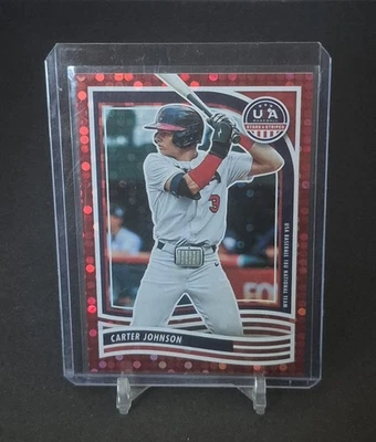 2024 Panini Stars & Stripes #77 Carter Johnson Red Disco /199 - Image 1 of 3