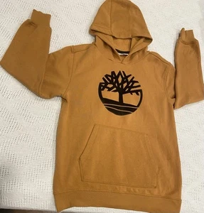 Timberland Kids Youth Large 14/16 Pullover Hoodie Wheat Black Tree Logo - Picture 1 of 4