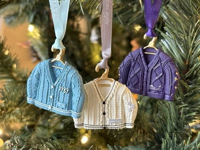 Taylor Swift Mini Cardigan Ornament Set Holiday Christmas 2025 The Eras Tour - Image 1 of 4