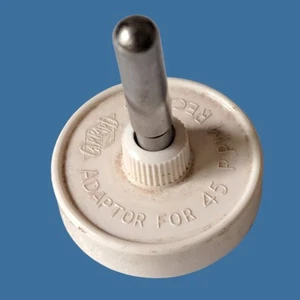 Garrard Changer Spindle & 45 RPM White Adapter Single Play Turntable Part - Picture 1 of 8