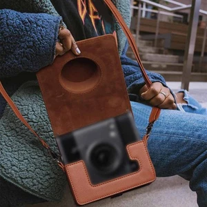 Skórzana torba PU w stylu retro na Instax WideEvo przyjazna w podróży i stylowa - Zdjęcie 1 z 15