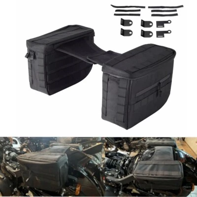 Adjustable Club Style Saddlebag For Harley Softail Dyna Sportster Street Bob New - Image 1 of 4