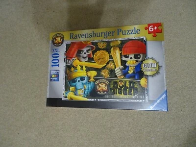 Rompecabezas Ravensburger Gold Digger Brilla en la Oscuridad-100 Piezas.-Sin Humo/Mascotas-NUEVO Foto 1 de 2
