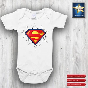 Body neonato BIMBA BIMBO SUPERBABY superman idea regalo Nascita Alta qualità - Picture 1 of 2