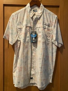Salt Life Men’s SLX UPF30 Tropical Ventilated Short Sleeve Shirt NWT Size S - Picture 1 of 10