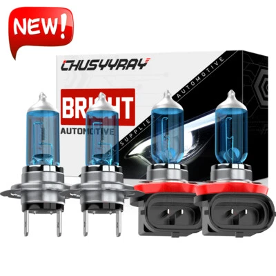 For Jaguar XF 2009-2011 5000K Halogen Headlight Combo High/Low Beam 4x Bulbs Kit - Image 1 of 4