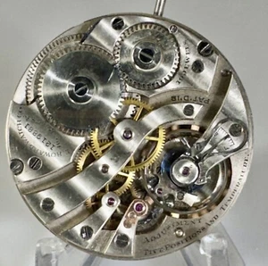 MOVIMENTO OROLOGIO DA TASCA 12S E. HOWARD SERIE 6~19J - FUNZIONANTE~Ha bisogno di lavoro - Foto 1 di 4