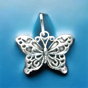 Erick's Sterling Silver Butterfly Pendant-Charm Taxco.925 - Picture 1 of 5
