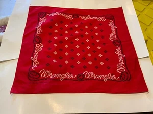Vintage Wrangler corda bandana sciarpa fazzoletto cowboy western rockabilly USA ROSSO - Foto 1 di 3