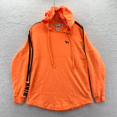 Victoria's Secret 连帽衫女式小号橙色套衫长袖标志上衣 — 第 1/4 张图片