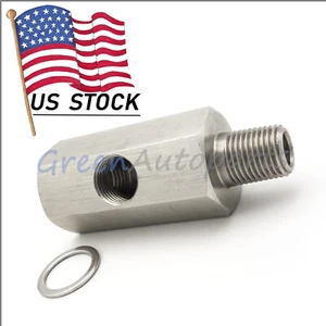 1/8'' BSPT Oil Pressure Sensor Tee to NPT Adapter Turbo Supply Feed Line Meter - Picture 1 of 5
