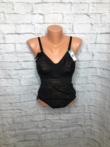 Bali Lace 'N Smooth Body Briefer Shaper UW Cups Sheer Firm Power Wear Women 8L10 - Picture 1 of 6