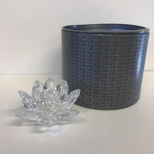Swarovski Kristall Seerose Kerzenhalter groß 7600 NR123 0000 Österreich mit Etui - Bild 1 von 7