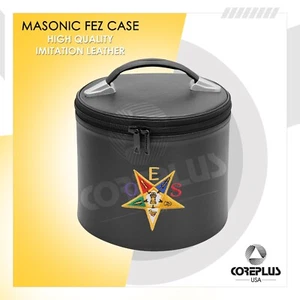 Core Plus Group Masonic Black Fez Cap Case, Imitation Leather | Hat/Cap Storage - Picture 1 of 160