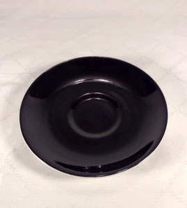 Royal Grafton Fine Bone China Casino Saucer Black Gold MCM 70's - Picture 1 of 6