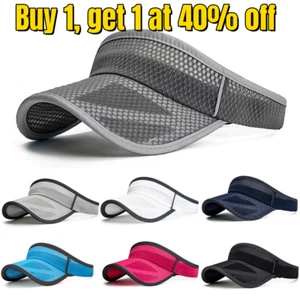 Sun Visor Adjustable Sports Tennis Golf Headband Cap Men Women Travel Hat UK New - Picture 1 of 31