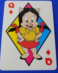 Petunie Schwein Königin der Diamanten Looney Tunes 1993 Spielkarte - Bild 1 von 2