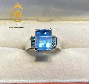 Blue Topaz Lady Ring – Unique Handcrafted Piece, Perfect & Unique Gift For Her - Picture 1 of 6