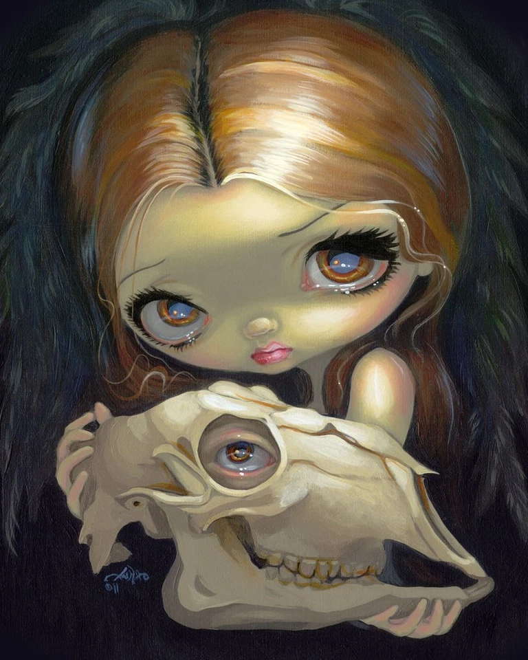 Póster calavera gótica impresión artística Alchemical Angel I de Jasmine Becket-Griffith Foto 1 de 1