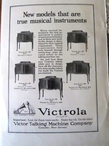 Vintage 1922 Victrola Ad National Geographic Mag Page 7 X 10 Inches - Picture 1 of 1