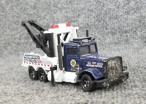 Matchbox Superkings K-121 Peterbilt Wreck Truck 1992 Highway Patrol PD Vintage - Picture 1 of 10