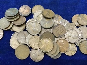 1927 Lincoln Wheat Cent Roll of 50 Coins Avg Circ G-F E1303 - Picture 1 of 9