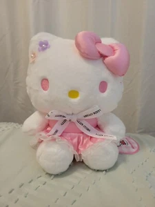 Pink Flower Blossom Hello Kitty with a Bow Sanrio 8" Stuffed Plush - Picture 1 of 3