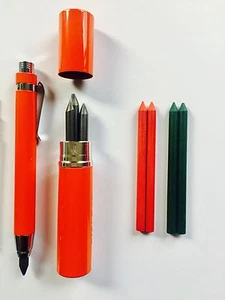 BUILDERS CARPENTERS TRADIES CLUTCH PENCIL 7 x BLACK/RED/GREEN 5.6mm LEAD REFILLS - Picture 1 of 9
