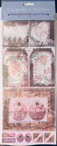 Transparency Collection BE MINE CARDSTOCK TAGS FRAMES CORNERS Stickers - BNIP - Picture 1 of 2