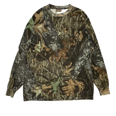 VTG Jerzees LARGE Mossy Oak Breakup Camo Long Sleeve T Shirt Cotton Outdoors - Image 1 of 4