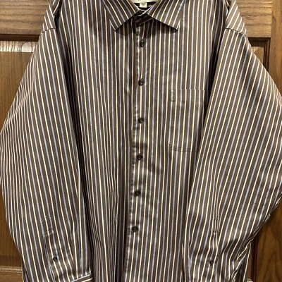 Men’s Pronto Uomo XXL Long Sleeved Button Up Striped Dress Shirt - Image 1 of 4