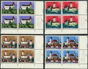 Switzerland #B463-466 Castles Buildings Postage Blocks Europe 1979 Mint NH OG - Picture 1 of 1
