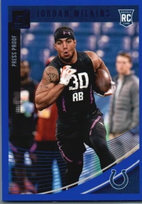 2018 Donruss #381 Jordan Wilkins Press Proof Blue - Image 1 of 2