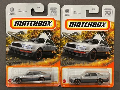 Matchbox 1994 Lexus LS 400 plateado MBX 70 años edición especial (lote de 2) Foto 1 de 4