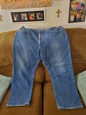  LL Bean Jeans Mens 44x30 Blue Denim Natural Fit Straight - Image 1 of 4