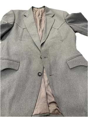 Blazer Abrigo Deportivo Occidental Circle S Dallas Texas Para Hombre (2) Talla 40 L Gris/Azul Foto 1 de 4