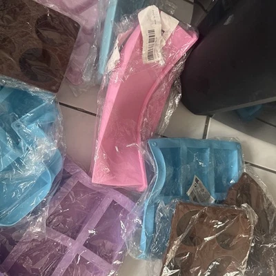 Lot of   Silicone Soap Making Molds Various Shapes Sizes - Image 1 of 4