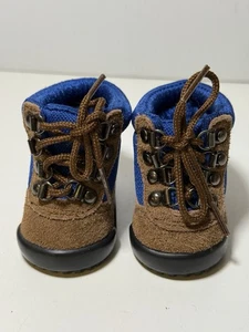 Vintage American Girl Doll Pleasant Company brown blue Hiking Boots ONLY 1998 - Picture 1 of 5