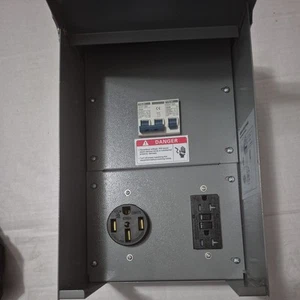 Temporary Power Outlet Panel - Prewired 50 Amp RV Outlet Box & 20 Amp GFCI RV RV - Picture 1 of 7