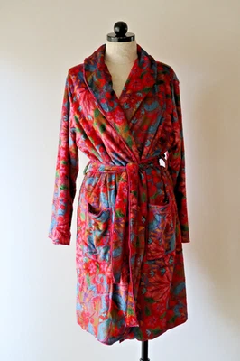 Natural Life 五颜六色的彩虹柔软舒适毛绒羊毛腰带裹身浴袍女式 S — 第 1/4 张图片