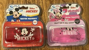 2 New Jaru Disney Jr Mickey & Minnie Water Wigglers Squirmy Pink & Red 5" - Picture 1 of 5