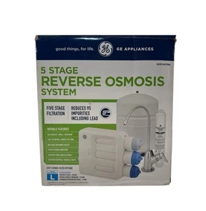 GE Under Sink 5-Stage Reverse Osmosis Water Filtration System GXRV40TBN (OB) - Picture 1 of 8