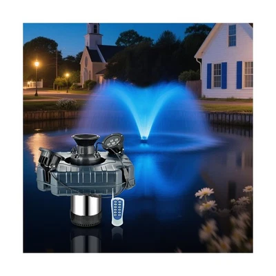 Fuente Estanque LED Premium con Sistema de Iluminación RGB, Rotor Acero Inoxidable, Al... Foto 1 de 4