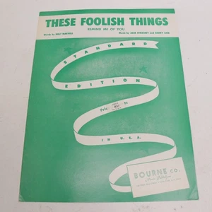 These Foolish Things Pianoforte Voce Partiture Marvell/Trachey/Link 1935 Boosey - Foto 1 di 4