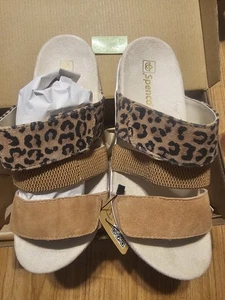 Spenco Total Support Tessa Sandalen braun hellbraun Gepard Damengröße 10D - Bild 1 von 5