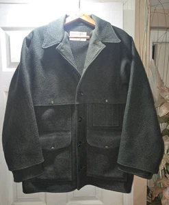 VTG FILSON USA Men’s Green 100% Mackinaw Wool Cruiser Double Packer Jacket #83 - Picture 1 of 8