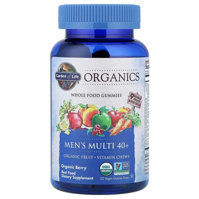 Organics, Men's Multi 40+ Gummies, Organic Berry, 120 Vegan Gummy Drops - Image 1 of 3