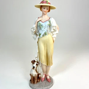 Home Interiors Figurine "Emma and Raleigh" Lady with Dog 14052-05 Collectible - Picture 1 of 22