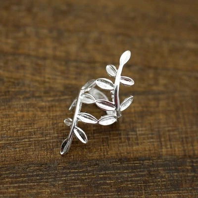 Blätter 1 Stück Ohrklemme Ear cuff - 925 Sterling Silber Ohrclip Ohrringe A1505 - Bild 1 von 4