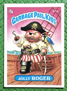 1985 Topps Garbage Pail Kids 2nd Series 2 Jolly Roger 61a Matte, 1 Star - Picture 1 of 2